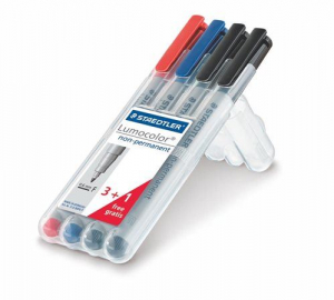 STAEDTLER "Lumocolor 316 F" Alkoholmentes marker OHP 0.6 mm 4 különböző szín (316 WP4)